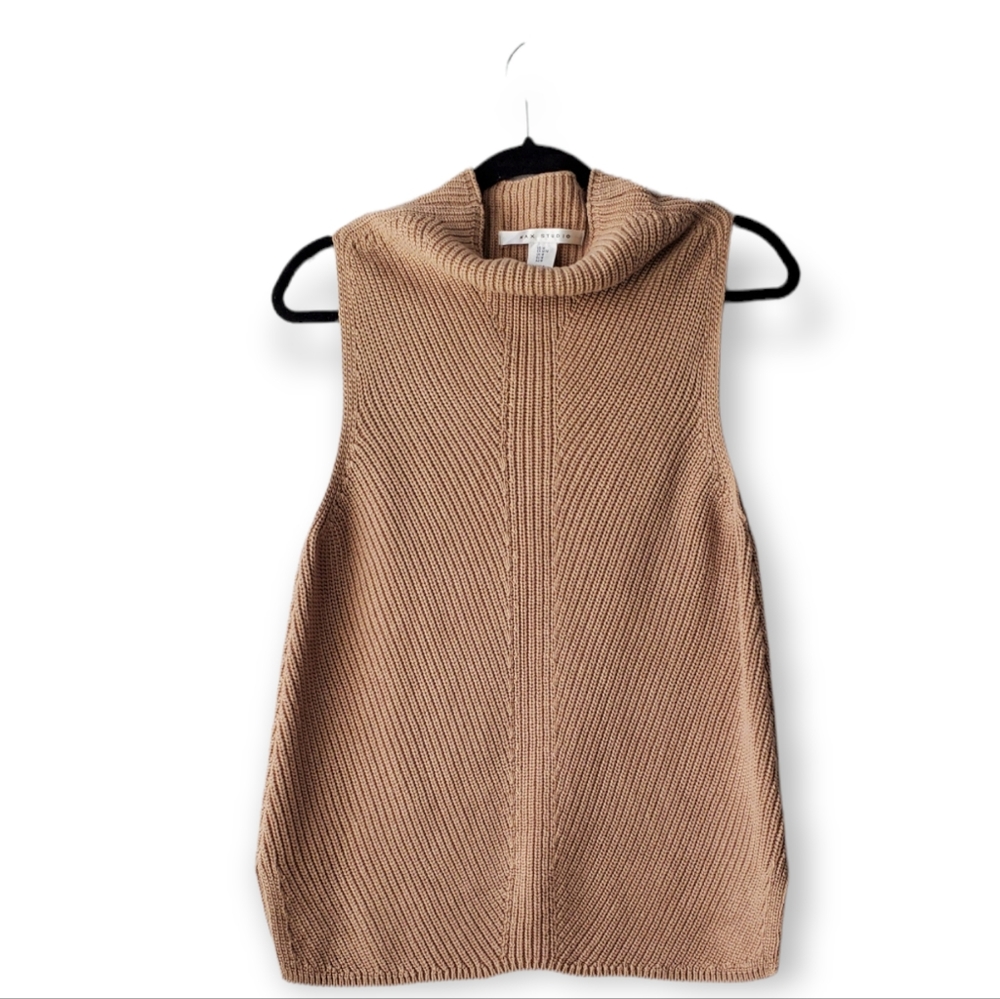 Max Studios Mock Neck Sleeveless Sweater